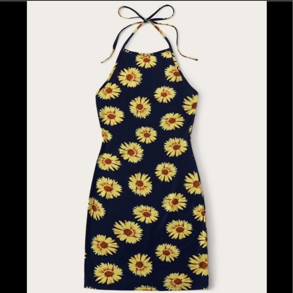 Dresses & Skirts - New Boutique! Sunflower Dress W/Navy Background
